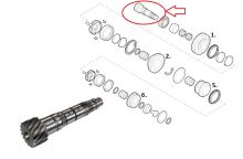 Gearbox shaft Fiat Ducato since 2006 3.0 secondary for 1/2/5/6th gear, 16/73 teeth (1)