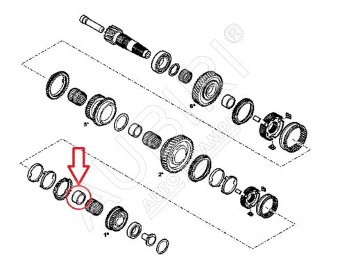 Gearbox shaft housing Fiat Ducato since 2021 2.2D, Doblo 2010-2022 secondary