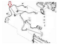 Air con hose Fiat Ducato since 2021 from condenser to evaporator