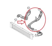 Charger Intake Hose Citroën Jumper 2011-2016 2.2 from turbocharger to throttle, complete (2)