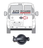 Outer rear door handle Fiat Doblo 2000-2010 left, without central locking, without lock
