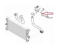 Water hose Fiat Ducato since 2014 3.0 CNG to the expansion tank (2)