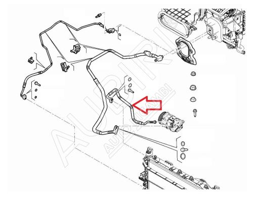 Air con hose Fiat Ducato since 2021 from compressor to condenser