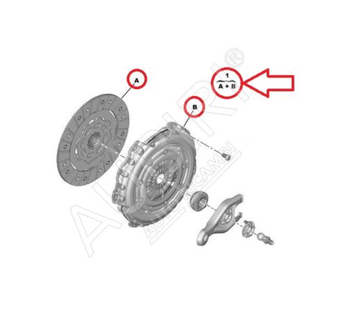 Clutch kit Citroën Berlingo, Partner since 2018 1.2i PureTech 81KW, set without bearing