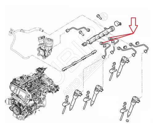 High pressure pipe Fiat Ducato since 2021 2.2D