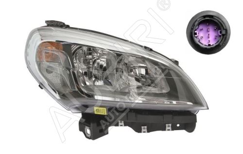 Headlight Fiat Doblo since 2016 right front H7+H7, with daylight, with motor