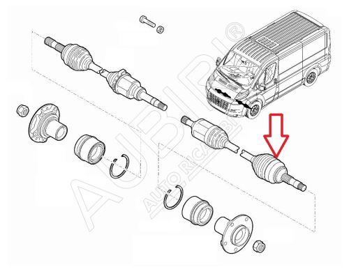 Driveshaft Fiat Ducato od 2021 2.2D left - M40