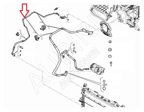 Air con hose Fiat Ducato since 2021 from condenser to evaporator