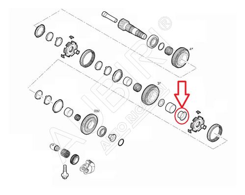 Gearbox shaft housing Fiat Ducato since 2021 2.2D, Doblo 2010-2022 secondary