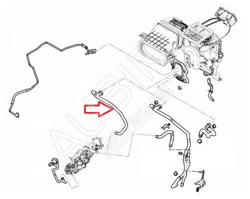 Heater hose Fiat Ducato since 2021 2.2D