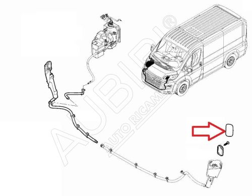 Bumper cover Fiat Ducato, Jumper, Boxer 2018-2021 left, headlight washer