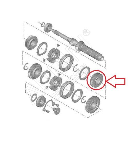 4th gear wheel Citroën Berlingo, Partner since  2008, 43 teeth