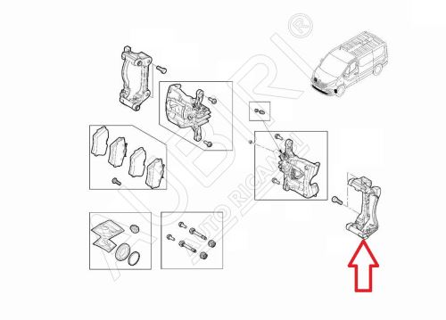 Brake caliper bracket Renault Trafic since 2014, Vivaro 2014-2019 front, left