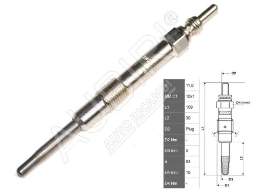 Glow plug Fiat Doblo 2005 1.9JTD 88kW (05-09)