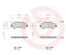 Brake pads Fiat Ducato since 2006 front Q17H, 2-sensors, with accessories (1)