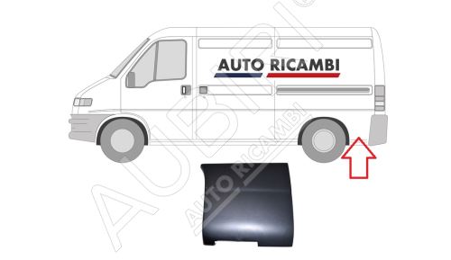 Protective trim Fiat Ducato 2002-2006 left, behind the rear wheel 37,5 x 34 cm