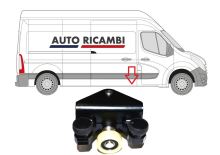 Sliding door roller guide Renault Master since 2010 right lower, without holder