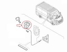 Rear sliding door lock Fiat Ducato, Jumper, Boxer since 2006 middle, right