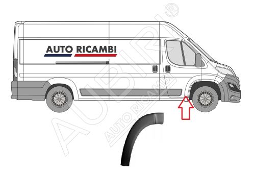 Protective trim Fiat Ducato since 2014 right, front wheel trim