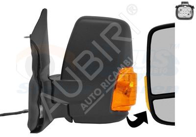 Rearview mirror Ford Transit since 2013 left short, manual, 2-PIN, 16W