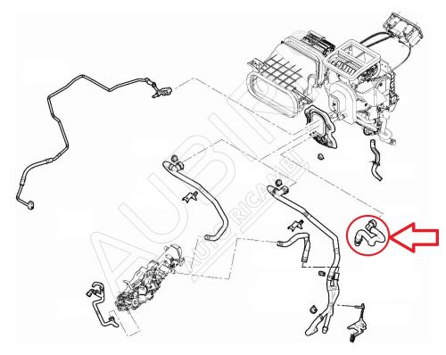 Heater hose Fiat Ducato since 2021 2.2D