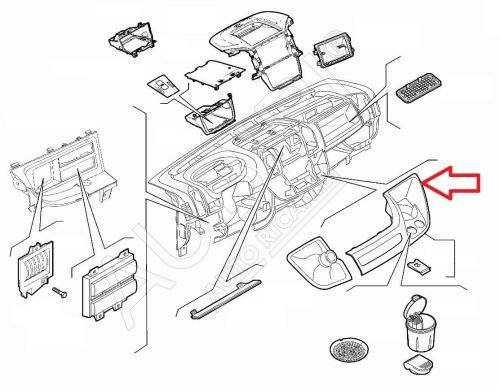 Drink holder Fiat Ducato since 2021 in the dashboard