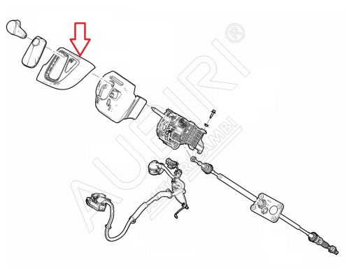 Gear lever cover Fiat Ducato since 2021 automatic transmission