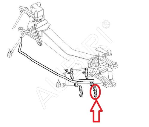 Stabilizer bushing holder Iveco Daily since 2014 65C-70C