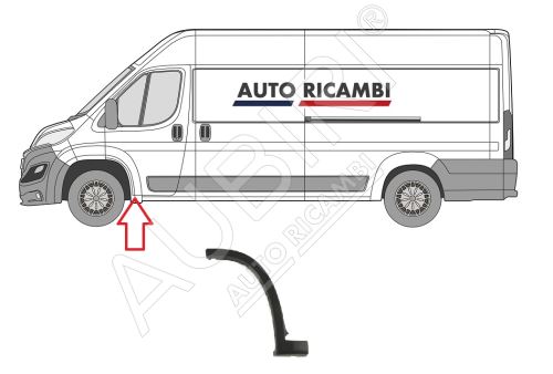 Protective trim Fiat Ducato since 2014 left, fender trim