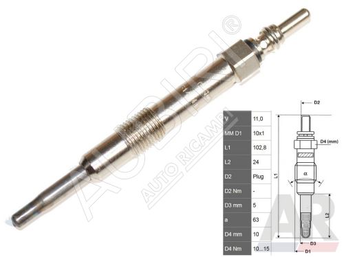 Glow plug Fiat Doblo 1.9 JTD 74/77kW