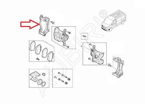 Brake caliper bracket Renault Trafic since 2014, Vivaro 2014-2019 front, right