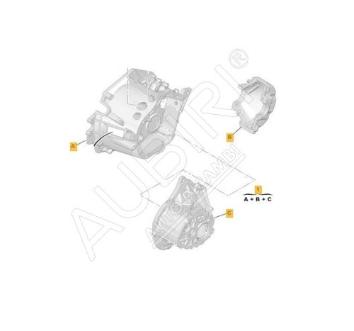 Gearbox case Citroën Berlingo, Peugeot Partner since 2008 - BE4R, 17x73