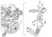 Low pressure EGR valve Fiat Ducato, Jumper, Boxer, Movano since 2024 2.2D