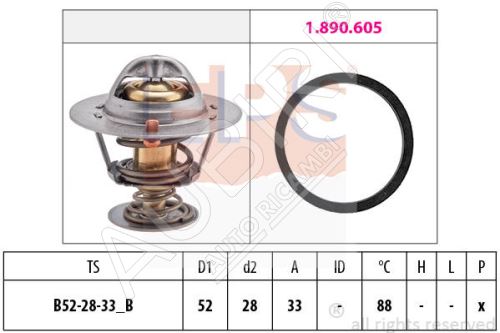 Thermostat Fiat Ducato 2006-2011 2.2D, Ford Transit since 2000 2.2/2.4 Di/TDCi