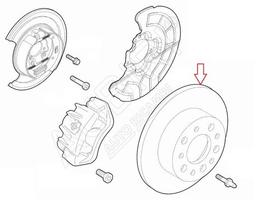 Brake disc Fiat Ducato, Jumper, Boxer since 2021 rear, 280 mm