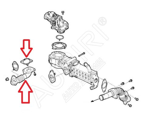 EGR valve cooler tube Iveco Daily since 2022 2.3D