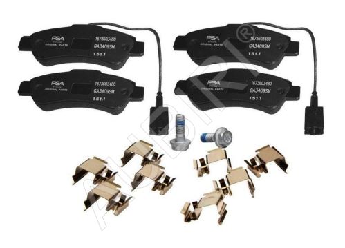 Brake pads Fiat Ducato since 2011 rear, 2-sensors, with accessories, typ BOSCH