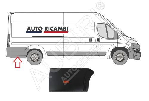 Protective trim Fiat Ducato since 2014 right, behind the rear wheel wide