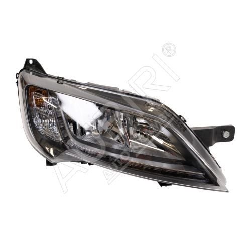 Headlight Fiat Ducato since 2014 right black frame H7+H7, LED with control unit