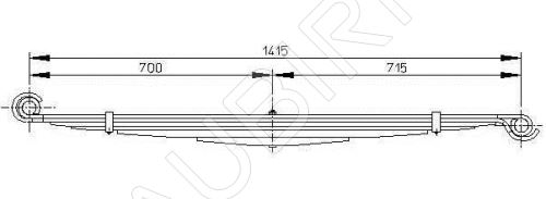 Leaf spring Iveco Daily since 2000 65C/70C rear 7-leaf