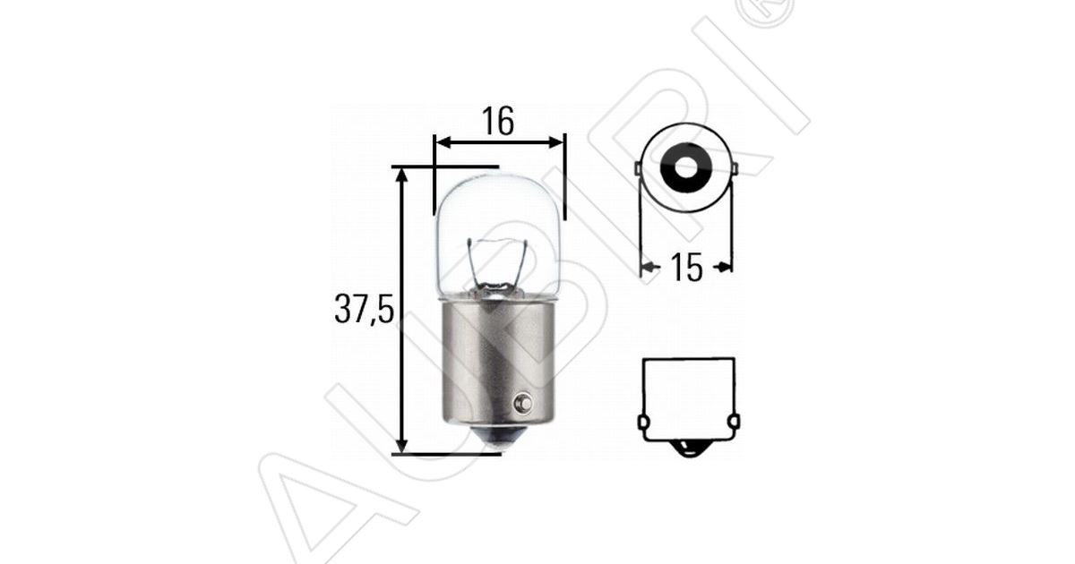 The bulb 24V 5W R5W - HELLA - 28312024 | AUBIRI.eu