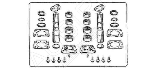 King pin repair kit Iveco Stralis, EuroCargo 180, axle kit