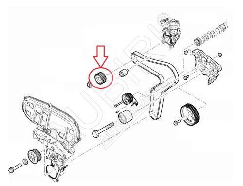 Injection pump gear Fiat Ducato since 2021 2.2D, Doblo since 2016 1.6D