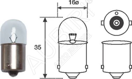 Bulb 12V 10W R10W