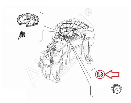 ADBlue tank sensor Fiat Ducato since 2018, Doblo, Fiorino since 2016
