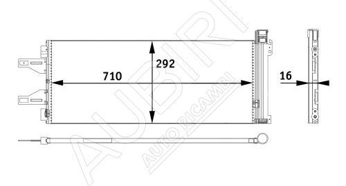 Condenser for air conditioning Fiat Ducato since 2006 2.0/2.2/2.3/3.0 (710x292x16)