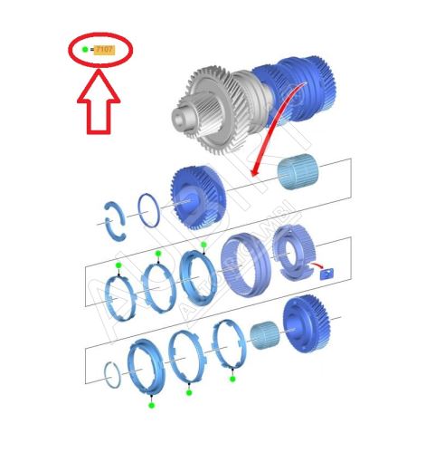 Synchronizer ring blocker Ford Transit since 2006 for 6th gear