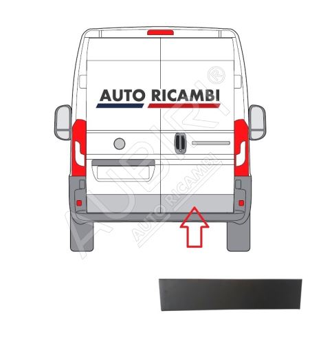 Protective trim Fiat Ducato since 2014 rear, right door, black