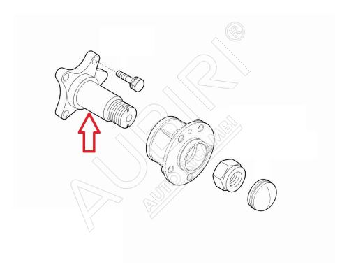 Stub axle Fiat Ducato since 2021 rear, left, electric handbrake