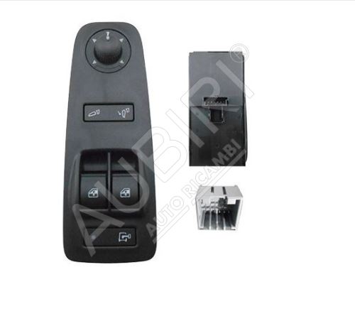 Electric window switch Fiat Ducato 2006-2011 left, black, folding mirrors